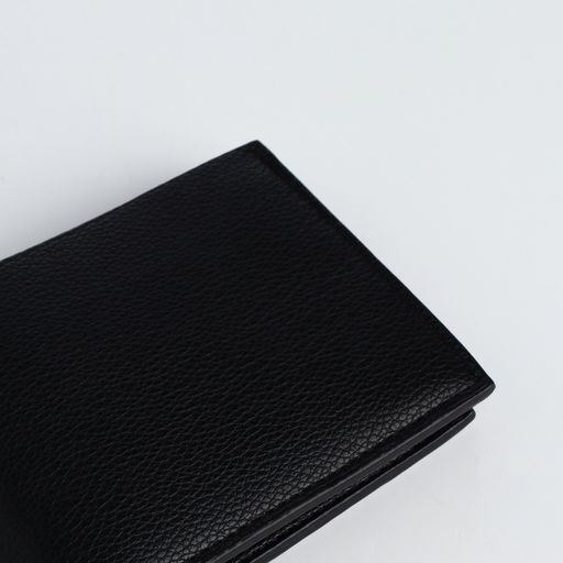 Портмоне мужское, без застёжки, отдел для карт, монет, чёрное