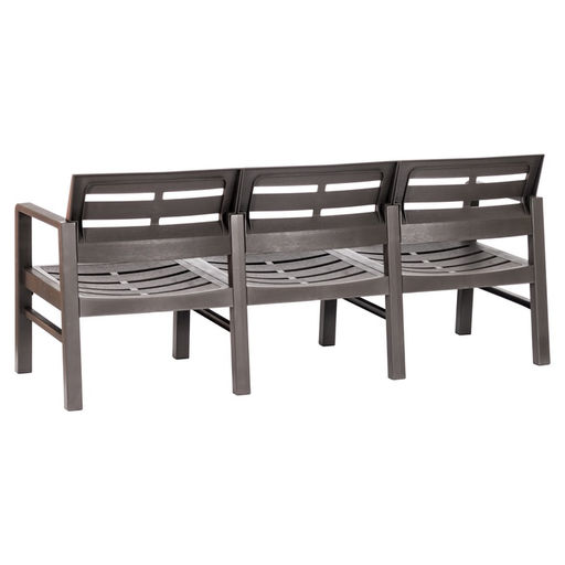 Диван садовый «Рейки», 58×178×75 см, пластиковый, цвет мокко