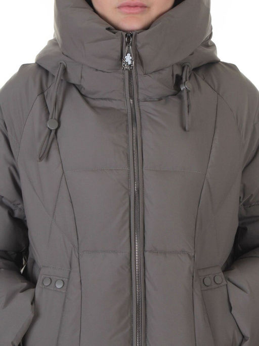 8855 GRAY Пальто зимнее женское (200 гр. холлофайбер)