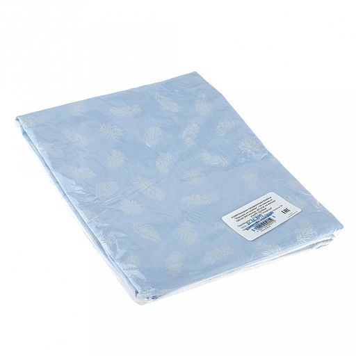 Наперник пуходержащий 60х60см Перышко на голубом, тик смесовый 135г/м2 (хлопок 80%, полиэстер 20%), на молнии, упаковка ПП 22х30см, Домашняя мода (Россия)  фото 9