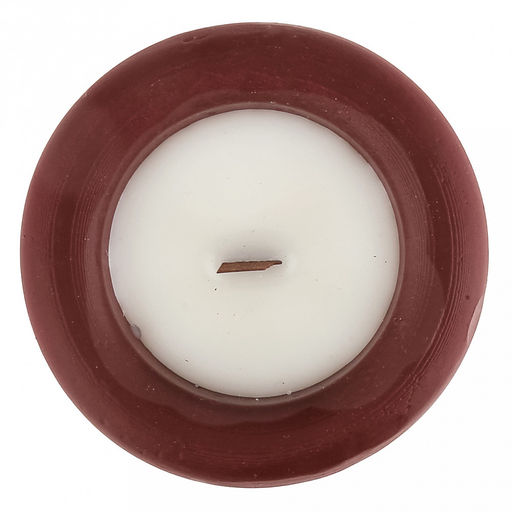 Свеча "Мишель-Бордо" д9,5см, h10см, ароматическая, парафин, золотой, в подсвечнике из гипса, время горения 6 часов (Россия)