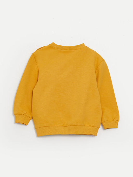 Bisiklet Yaka Uzun Kollu Bask?l? Erkek Bebek Sweatshirt 2li - Waikiki фото 2