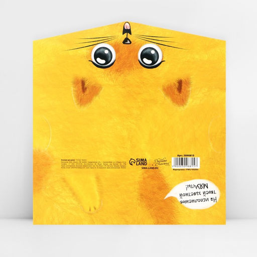 Цена за 5 шт. Конверт для денег фигурный «Котик», 17.5 х 8 см