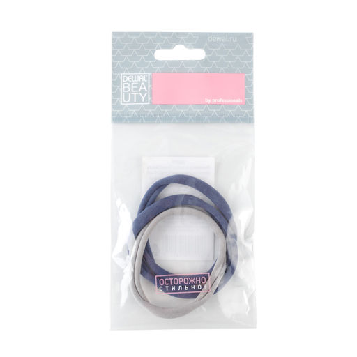 Резинки для волос цветные, узкая лента, midi (4 шт.) DEWAL BEAUTY DBR79