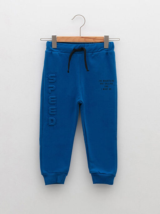 Beli Lastikli Bask?l? Erkek Bebek Jogger E?ofman Alt