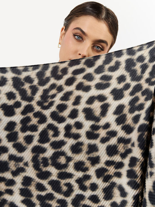 Большой, мягкий, тонкий и очень нежный двусторонний палантин с рисунком - Tantino фото 9