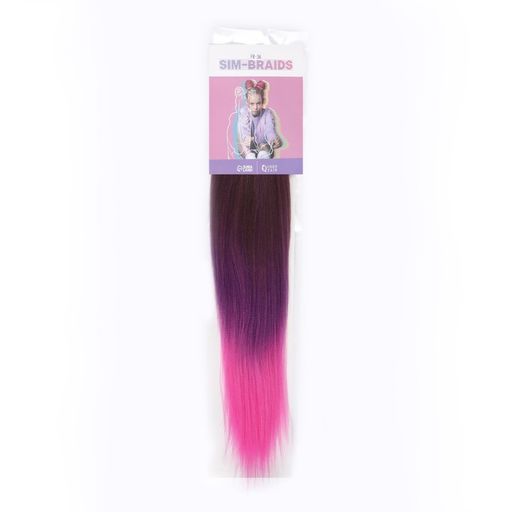 SIM-BRAIDS Канекалон трёхцветный, гофрированный, 65 см, 90 гр, цвет русый/фиолетовый/розовый(#FR-36) - Queen fair фото 3