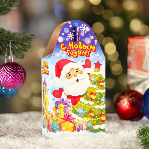 Цена за 10 шт. Коробка подарочная складная Шарики-Фонарики 11 х 6,5 х 22 см - Simaland фото 3