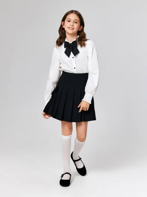 ACOOLA / Блузка детская для девочек Anatilda белый  фото 4