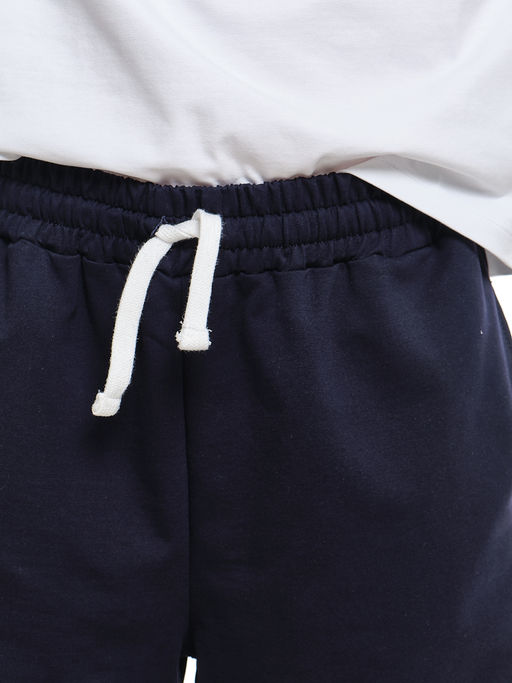 Спортивные брюки с карманами из футера 22-7486 синий - Mini maxi фото 5