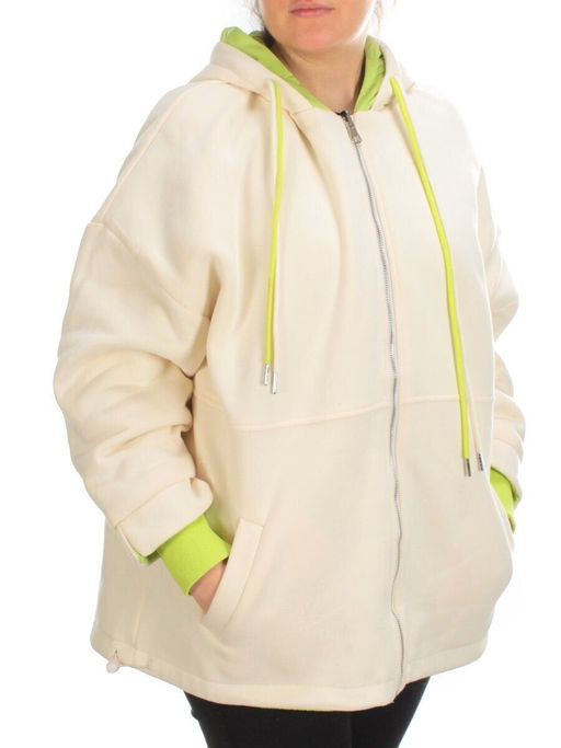 2561 BEIGE/ORANGE Худи женское (50 гр. синтепон) - Фабричный китай фото 11