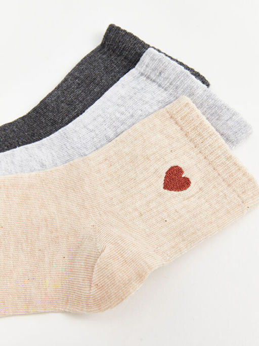 Bask?l? Kad?n Soket ?orap 3l?