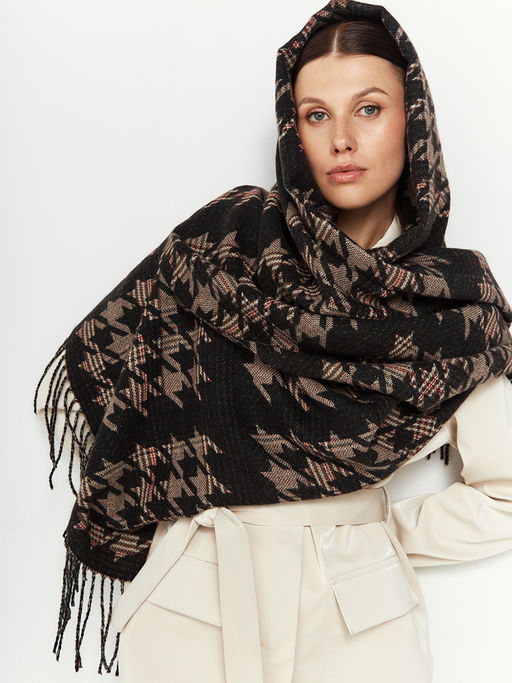 в составе ШЕРСТЬ и КАШЕМИР Большой, мягкий, теплый двусторонний палантин. - Tantino фото 7