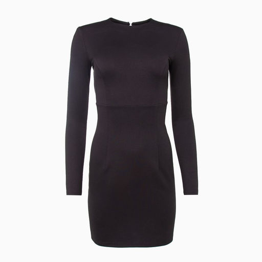 Платье женское короткое с бахромой MINAKU: PartyDress, чёрное, размер 40