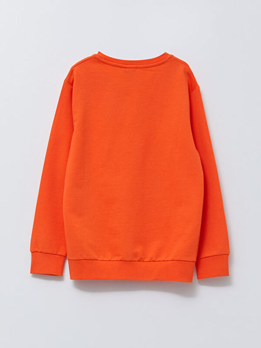 Bisiklet Yaka Bask?l? Uzun Kollu Erkek ?ocuk Sweatshirt - Waikiki фото 2
