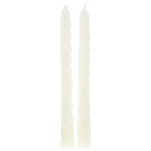 Цена за 5 шт. Свечи витые "Нежность" 2шт 15 см, цвет белый