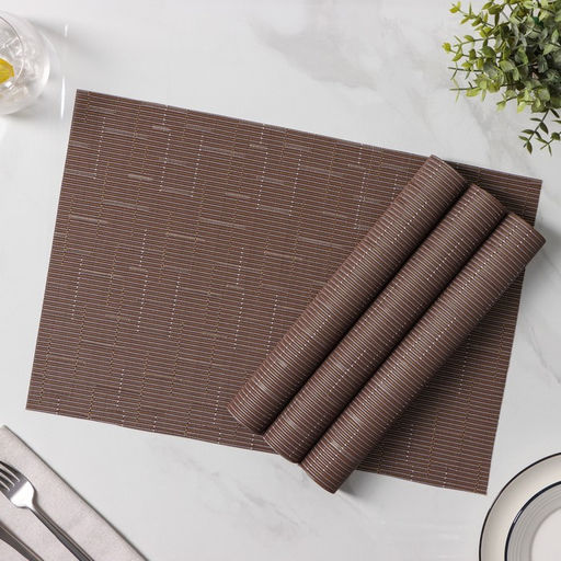 Набор салфеток сервировочных Доляна Шер, 4 шт, 3045 см, цвет коричневый  фото 4