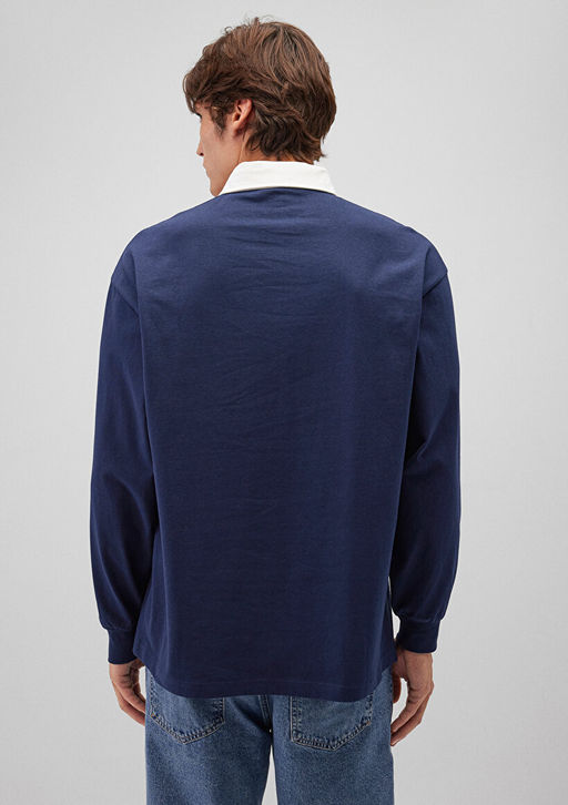 Mavi Logo Bask?l? Lacivert Polo Sweatshirt  фото 5