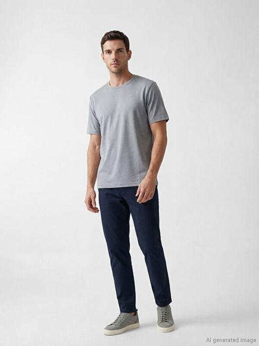 %100 Pamuk Regular Fit Basic Ti??rt