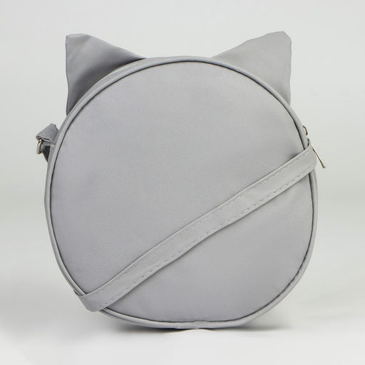 Сумка детская Кошечка на молнии, серая - NAZAMOK KIDS фото 4