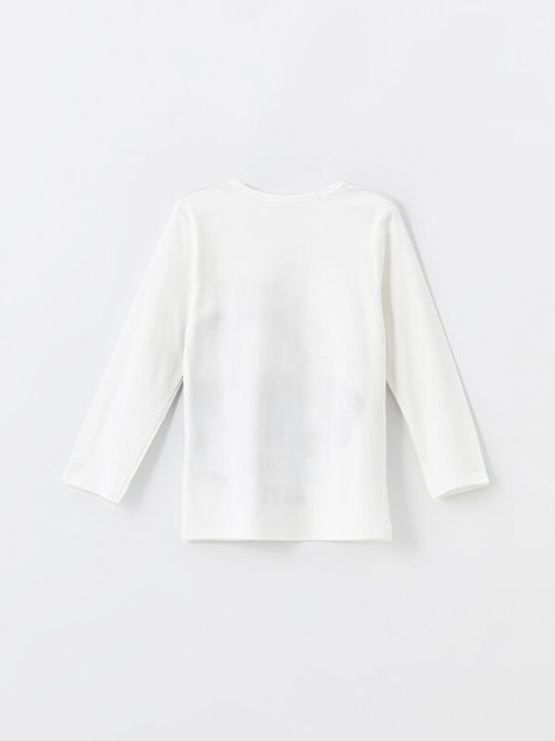 Bisiklet Yaka Uzun Kollu Bask?l? Erkek Bebek Pijama ?st - Waikiki фото 2