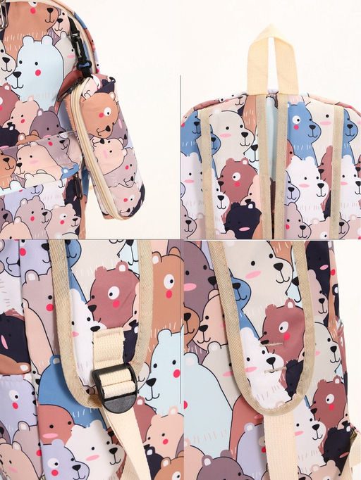 Набор: рюкзак школьный и пенал, с карманами, с принтом, размер 29?12?41 см, розовый/разноцветный