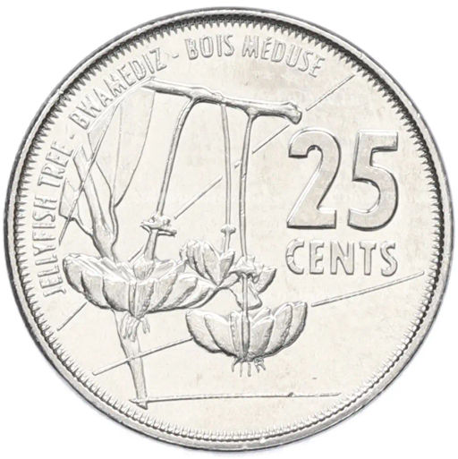 Монета 25 центов 2016 года Сейшелы