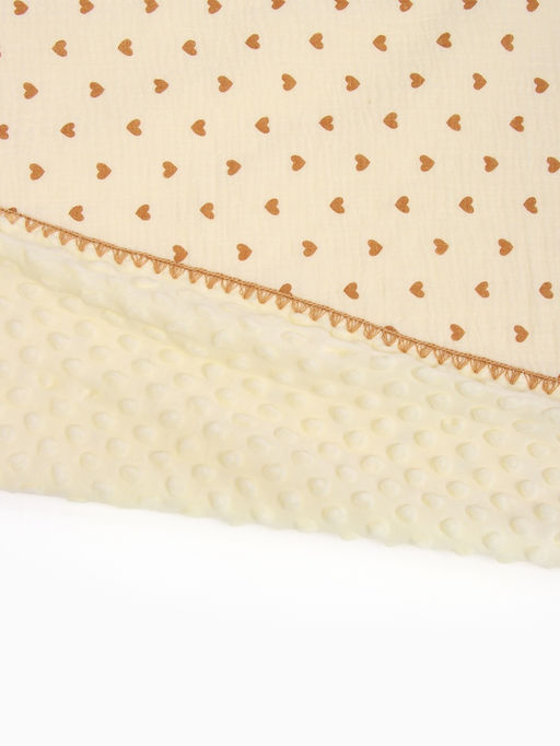 Плед «Этель. Сердечки», 100×100 см, муслин двухслойный