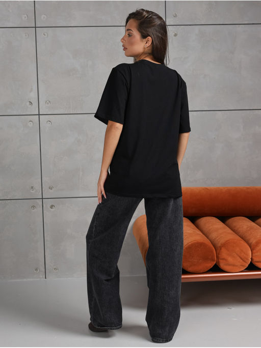 Футболка Иней черный женская - София фото 6