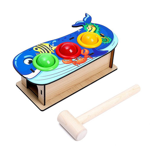 Стучалка «Кит», 3 шарика