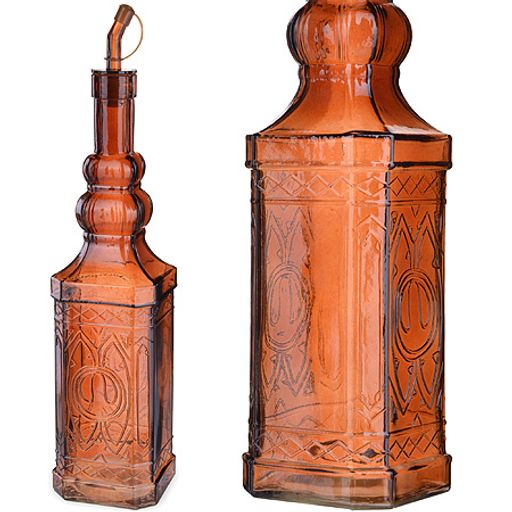 28194 Бутылка для масла 1000 мл стекло ОРАНЖЕВЫЙ LR (х12)