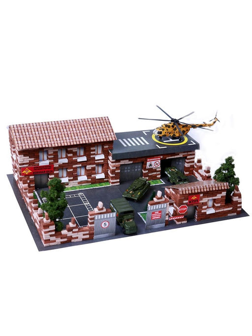 Конструктор из кирпичиков Архитектурное моделирование «Военная база», 1460 деталей