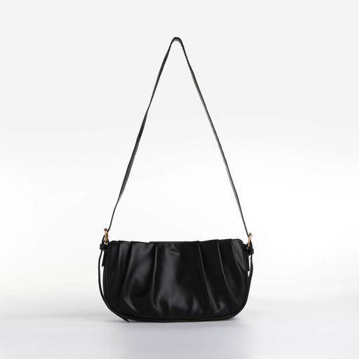 Сумка женская кросс-боди на молнии, 24×7×13 см, чёрная