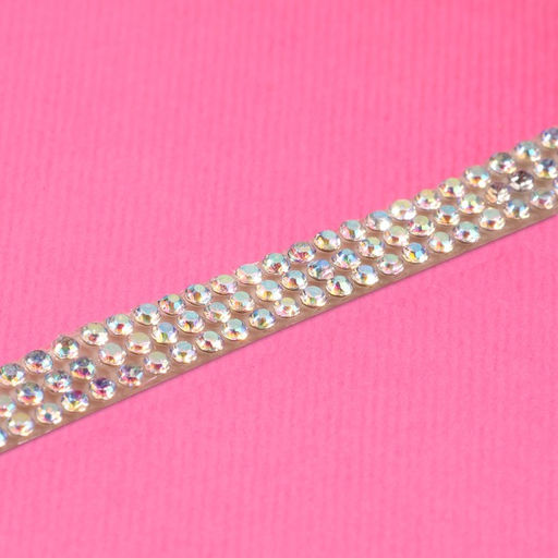 Стразы самоклеящиеся, с голографией, d=2×7 мм, 4.5±0.5 м, цвет серебряный