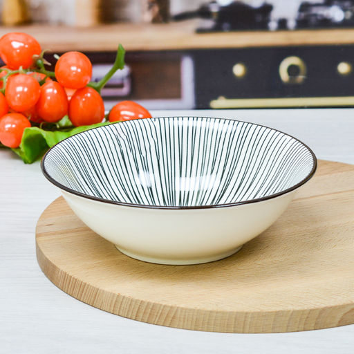 Салатник (глубокая тарелка) 510мл/17см 2, Line черный DS2201S7B /КОРАЛЛ/  фото 2