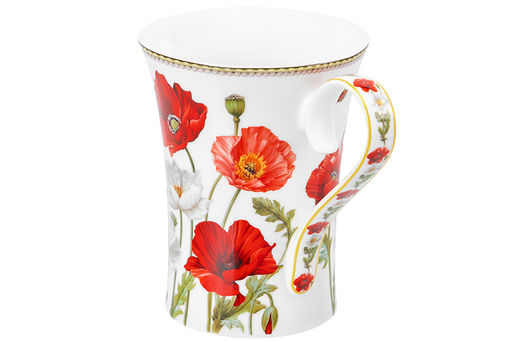 Кружка 400 мл 13*9*12 см Маки фарфор NEW BONE CHINA - Elan gallery фото 13