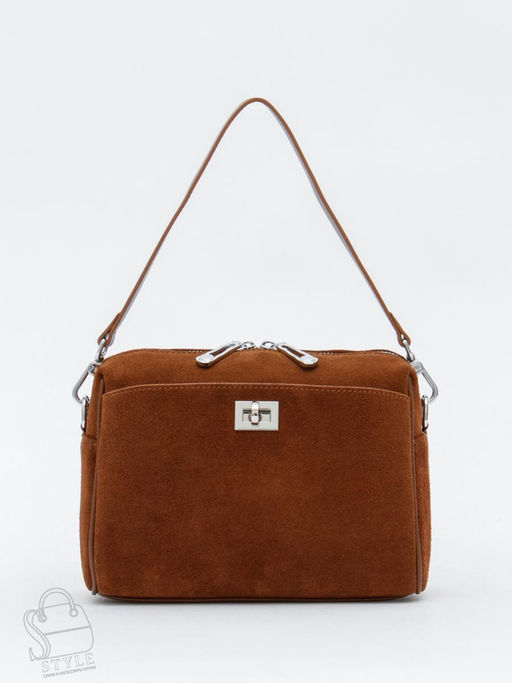 Сумка женская кожаная 6169Q brown Polina&Eiterou