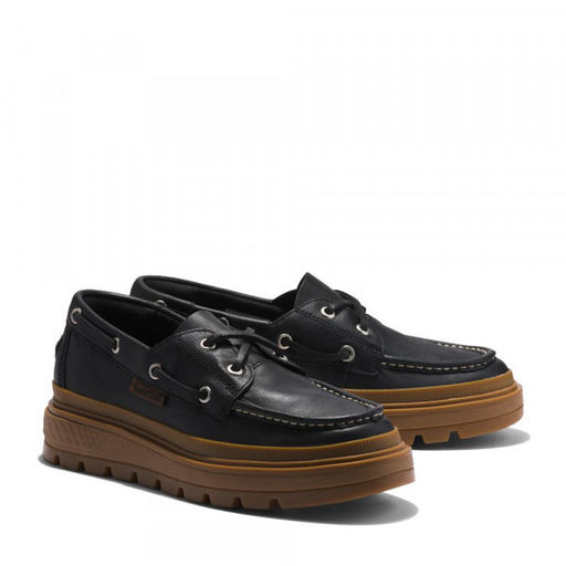 Женские мокасины Timberland Ray City Boat Shoe 2 Eye черные  фото 4