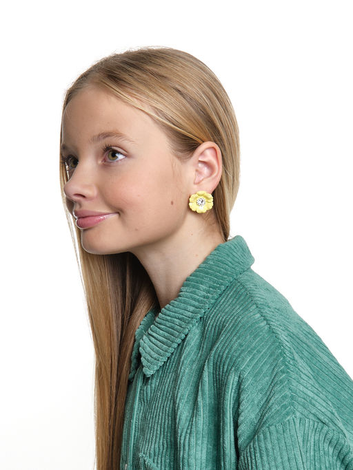 Серьги Цветочек PR1038 желтый