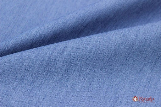 Сорочечная джинсовая ткань цв.Сине-голубой, СОРТ2, ш.1.45м, хлопок-50%, вискоза-50%, 137гр/м.кв - Купава фото 5