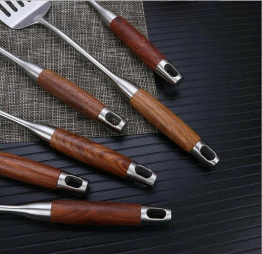 Лопатка перфорированная из нержавеющей стали SL Home Рустик, 39,5?8 см, цвет серебряный