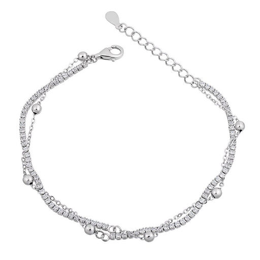 Браслет, куб.циркон., MP-14