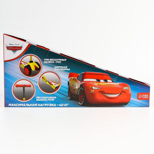 Самокат детский складной Тачки, колёса PU 120/80 мм, ABEC 7, цвет желтый - Disney фото 9