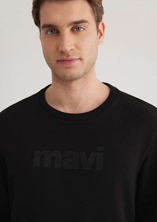 Mavi Logo Bask?l? Siyah Sweatshirt  фото 5