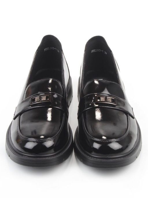 03-PDHL243-1 BLACK Лоферы женские (натуральная кожа)