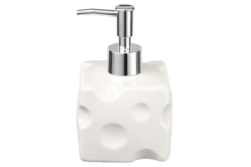 Диспенсер 380 мл 9*9*14 см Сыр, молочный белый, декор Кролик - Elan gallery фото 6