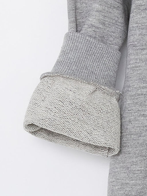 Bisiklet Yaka K?z ?ocuk Kal?n Sweatshirt