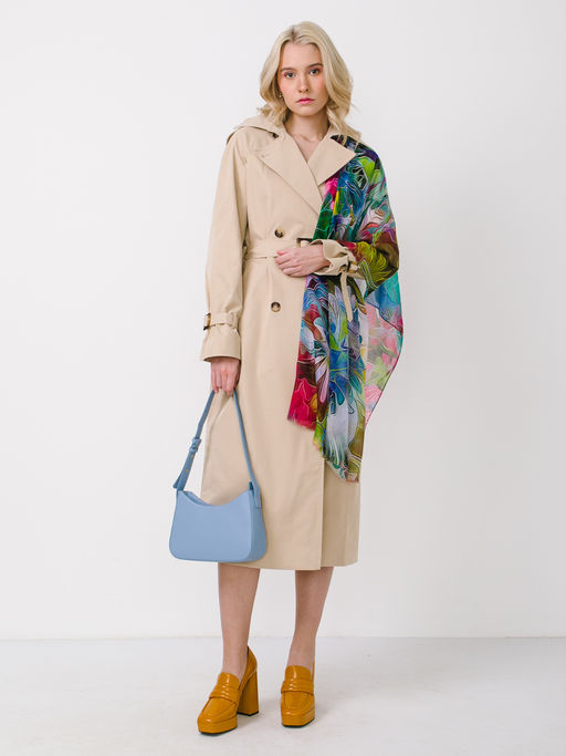 Большой, мягкий, тонкий и очень нежный двусторонний палантин с рисунком в стиле арт-деко - Tantino фото 2