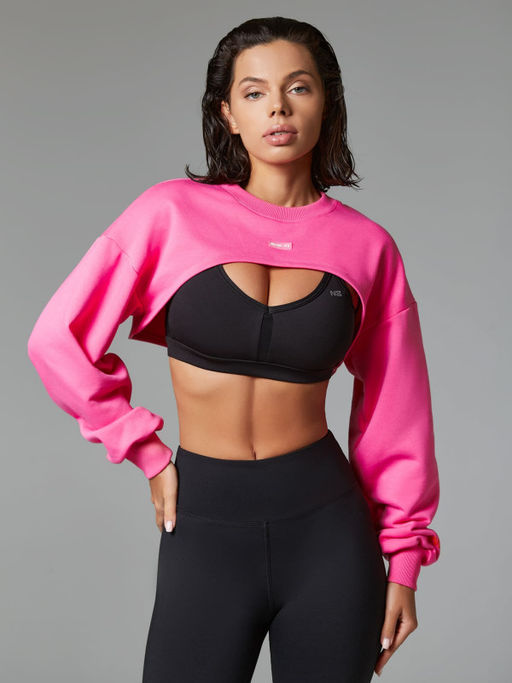 Свитшот ультра кроп с удлиненной спиной и спущенной линией плеча - NEVERLATE фото 6