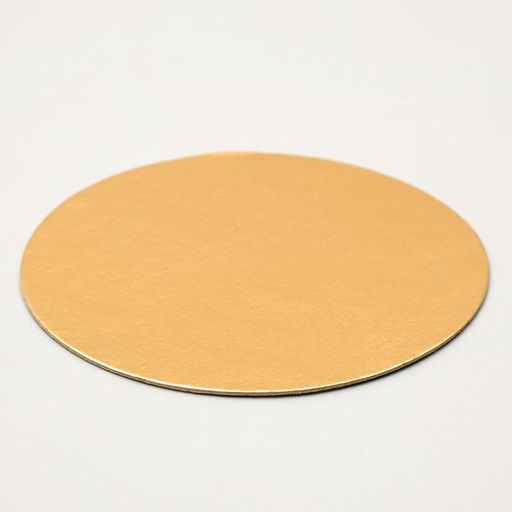 Цена за 100 шт. Подложка для торта, 16 см, золото, 0.8 мм